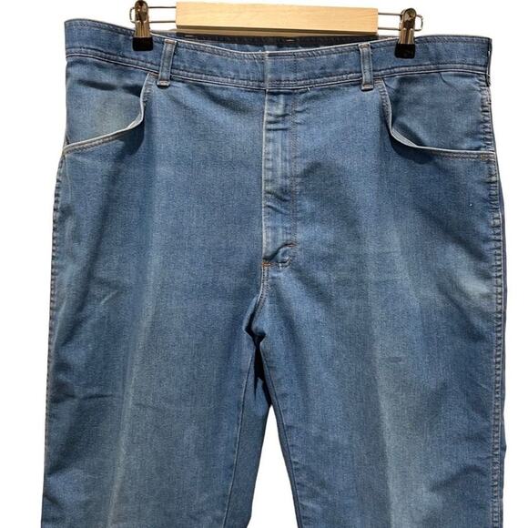 Vintage WRANGLER men’s jeans 40x30 light blue straight leg - Picture 5 of 7